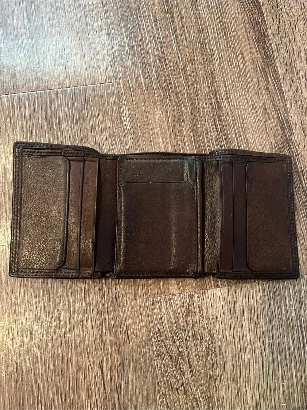 Fossil Dark Brown Trifold Leather Men's Wallet